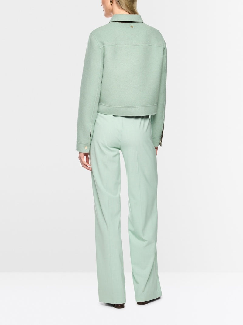 Marc Cain Luxe omkeerbaar wollen jasje – Groen-100% wol-DAMES JASSEN & JACKS-Groen
