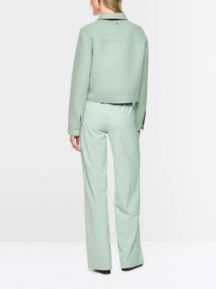 Marc Cain Luxe omkeerbaar wollen jasje – Groen-100% wol-DAMES JASSEN & JACKS-Groen