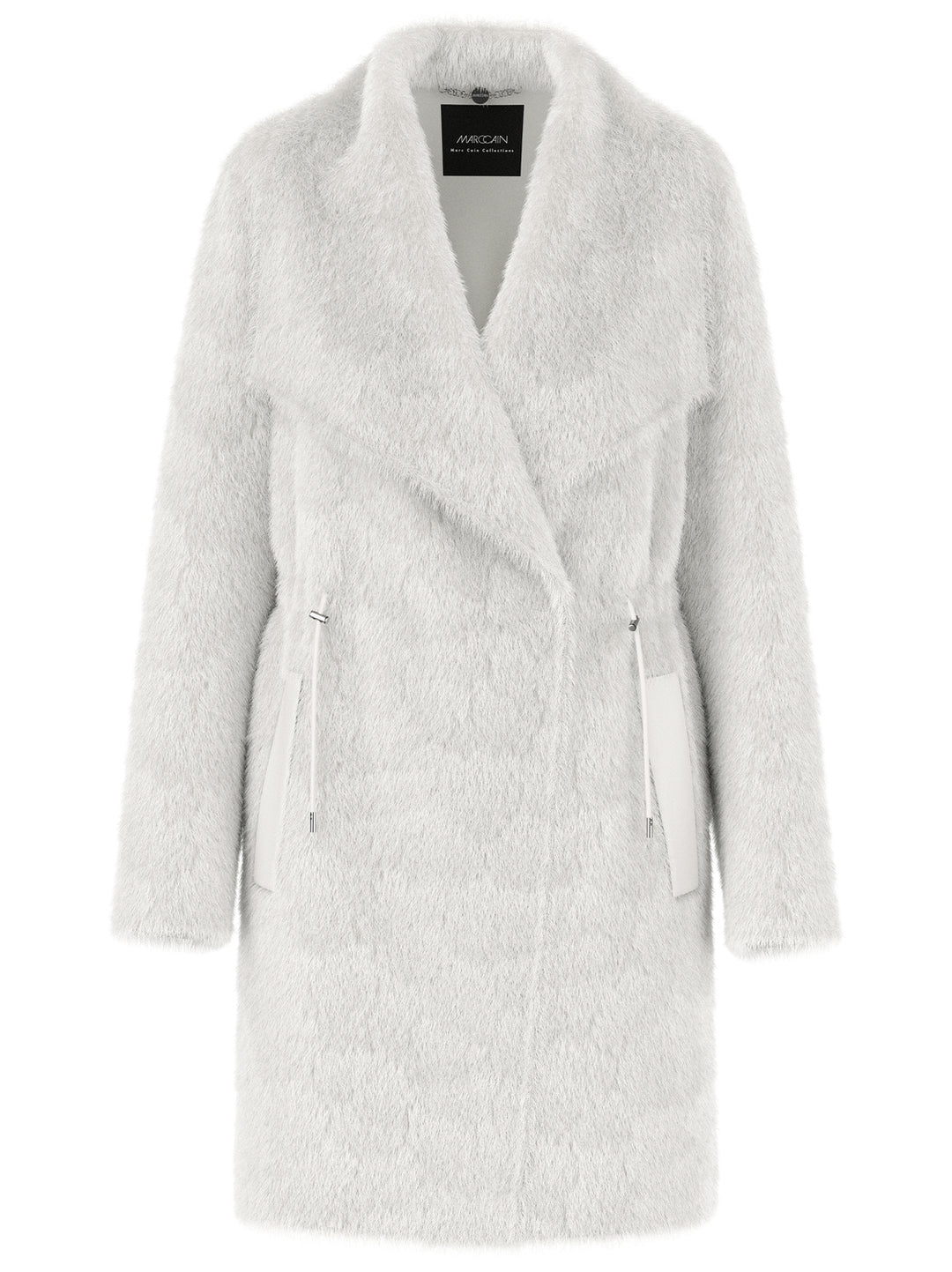 Marc Cain Mantel van Imitatiebont – Grijs-100% polyester-DAMES JASSEN & JACKS-Grijs