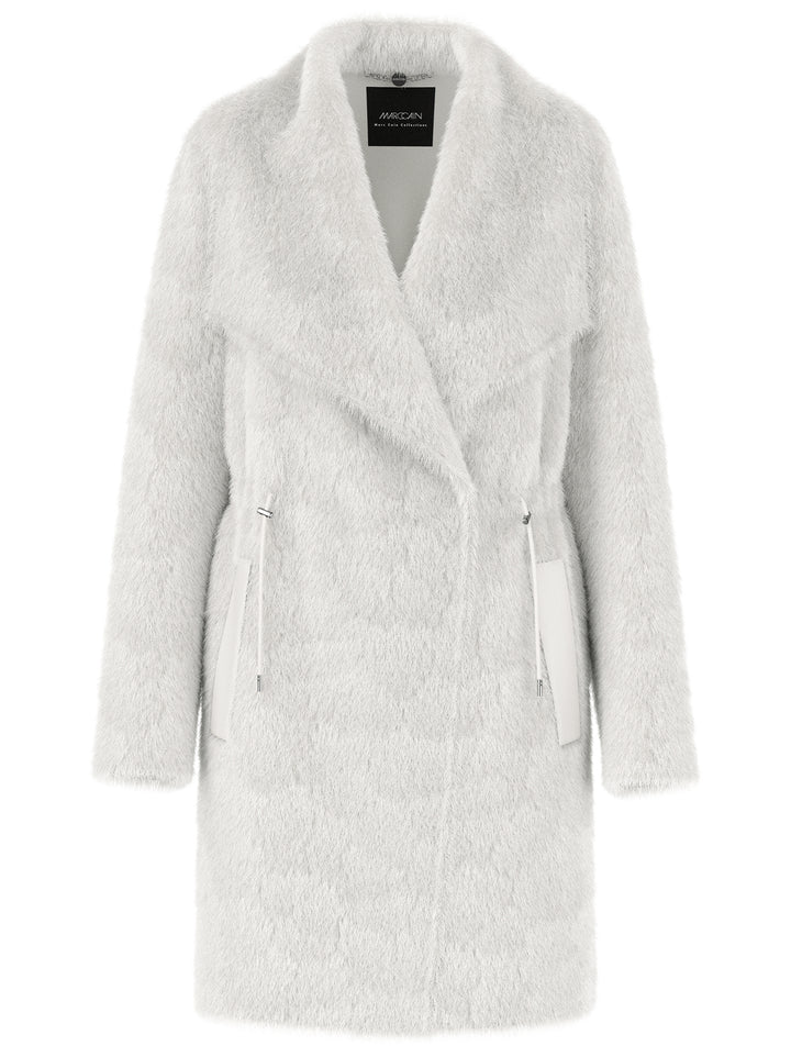 Marc Cain Mantel van Imitatiebont – Grijs-100% polyester-DAMES JASSEN & JACKS-Grijs