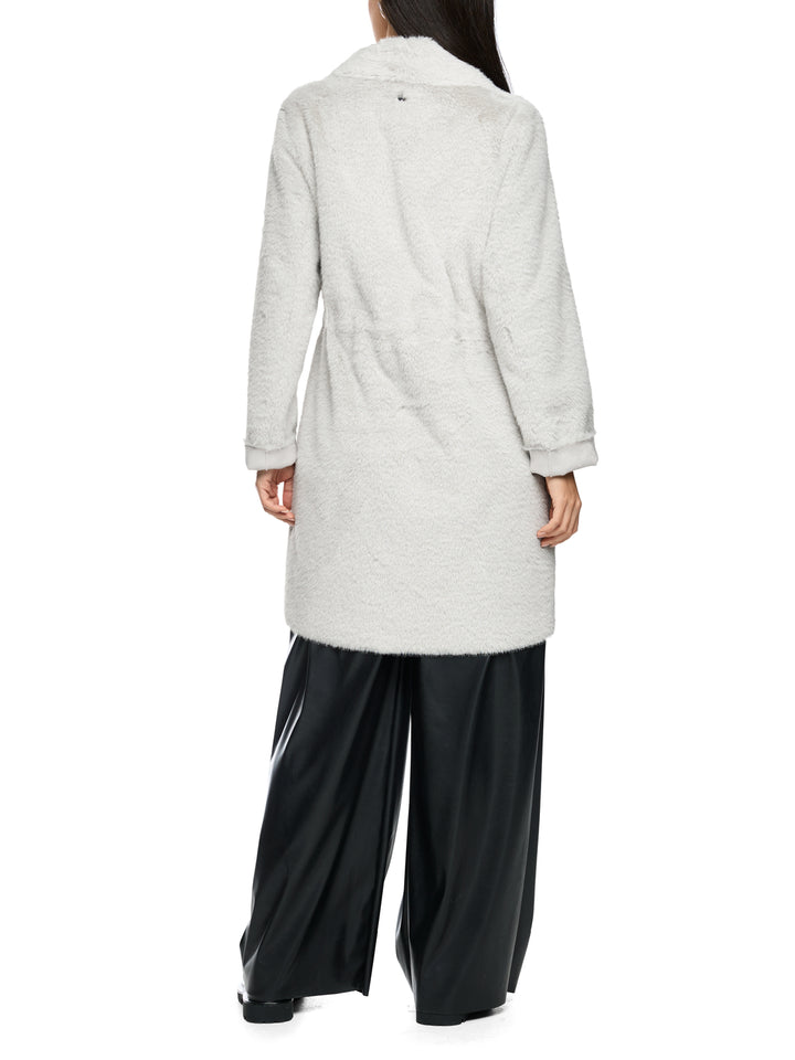 Marc Cain Mantel van Imitatiebont – Grijs-100% polyester-DAMES JASSEN & JACKS-Grijs