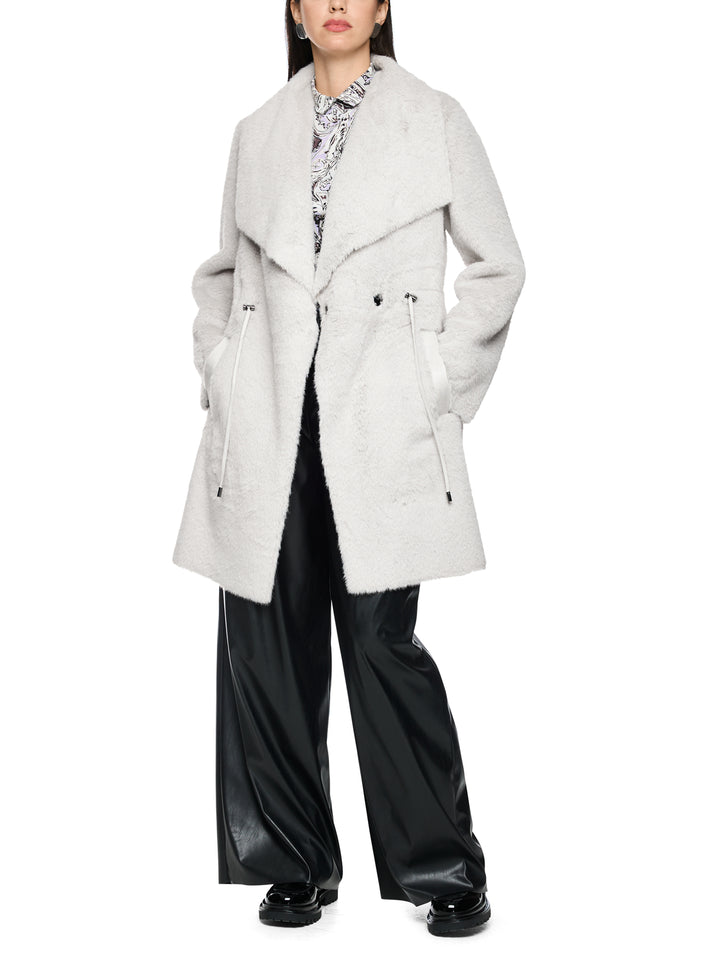 Marc Cain Mantel van Imitatiebont – Grijs-100% polyester-DAMES JASSEN & JACKS-Grijs