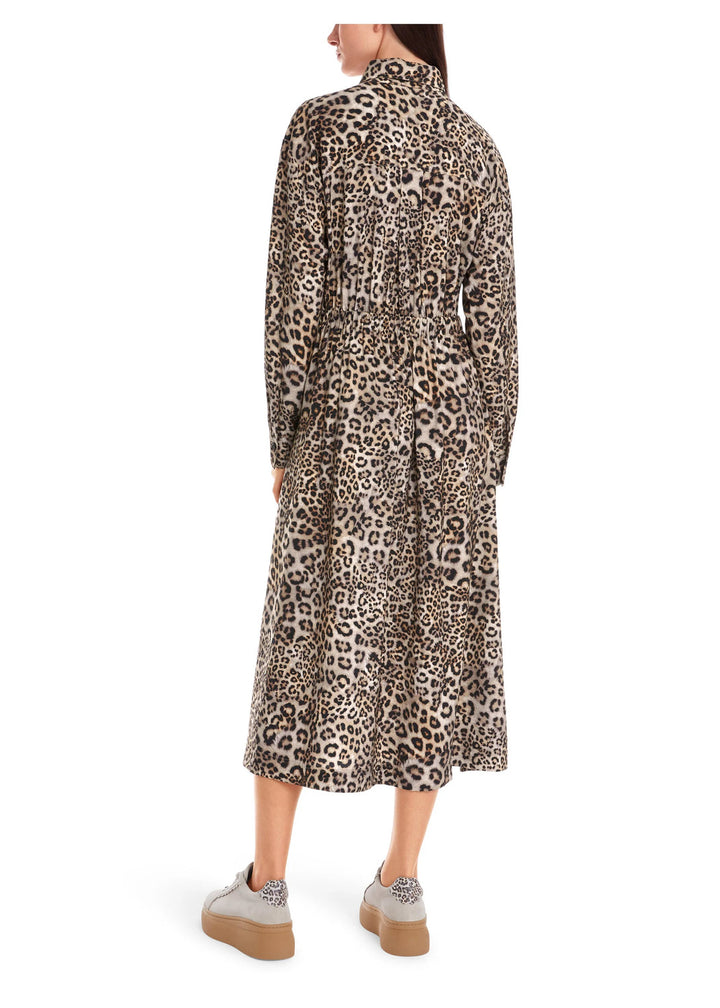 Marc Cain Midi-hemdjurk “Rethink Together-alg.: 85% viscose, 15% polyamide-DAMES JURKEN-Bruin