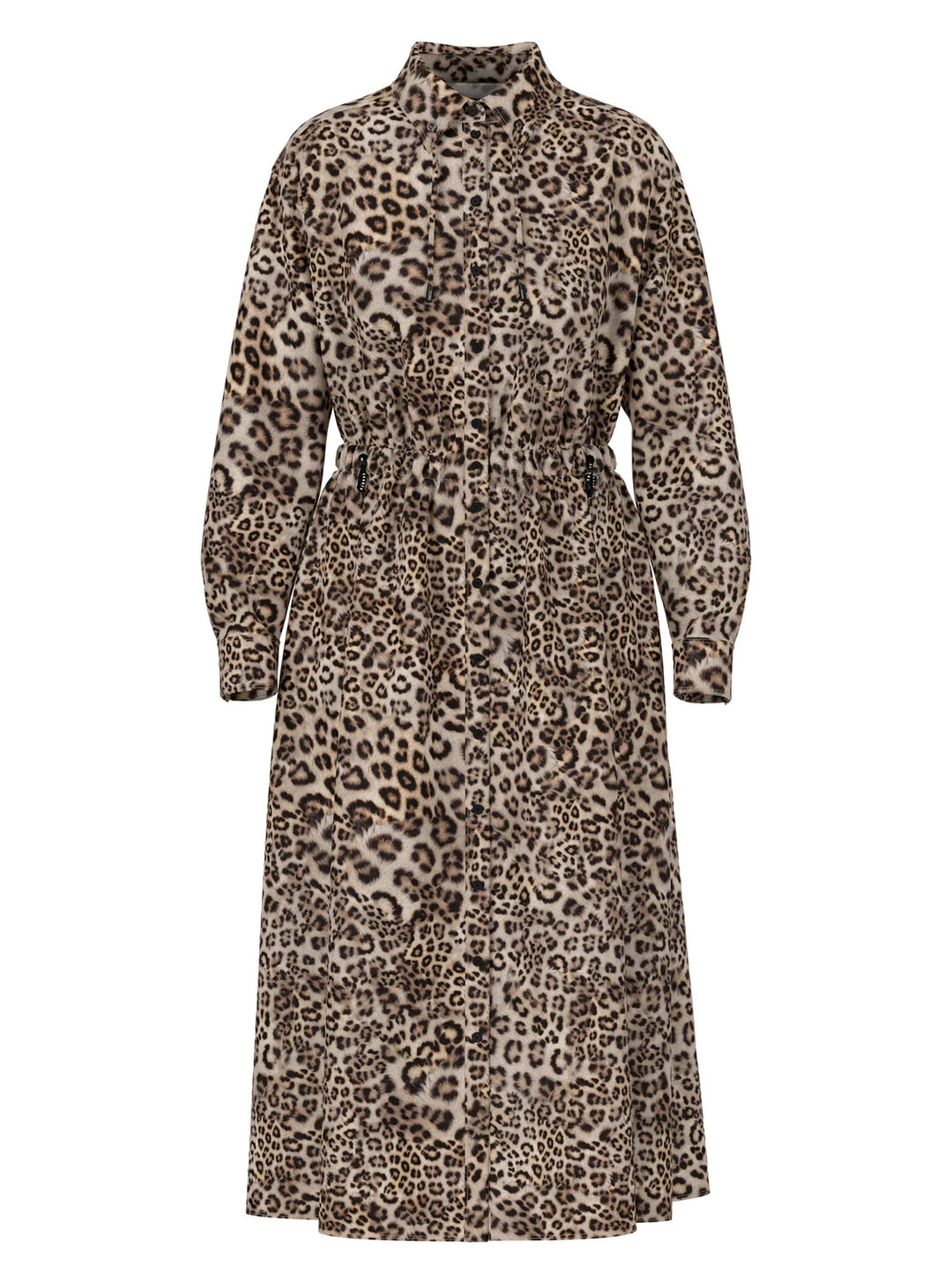Marc Cain Midi-hemdjurk “Rethink Together-alg.: 85% viscose, 15% polyamide-DAMES JURKEN-Bruin