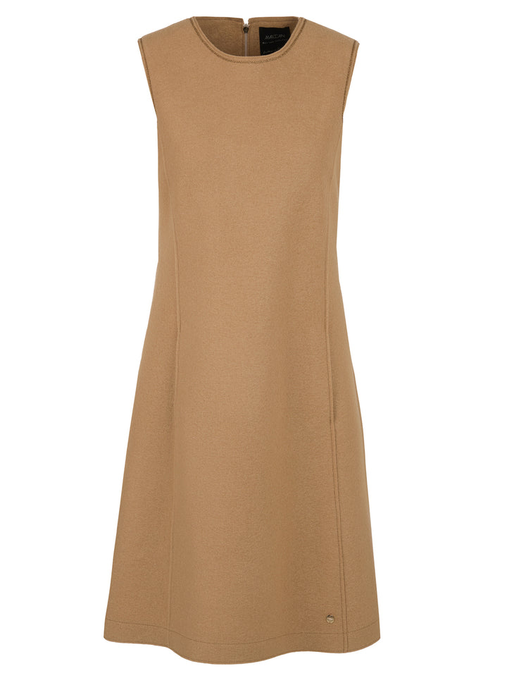 Marc Cain Mini-jurk van Gewalkte Wol – Bruin-100% wol-DAMES JURKEN-Bruin