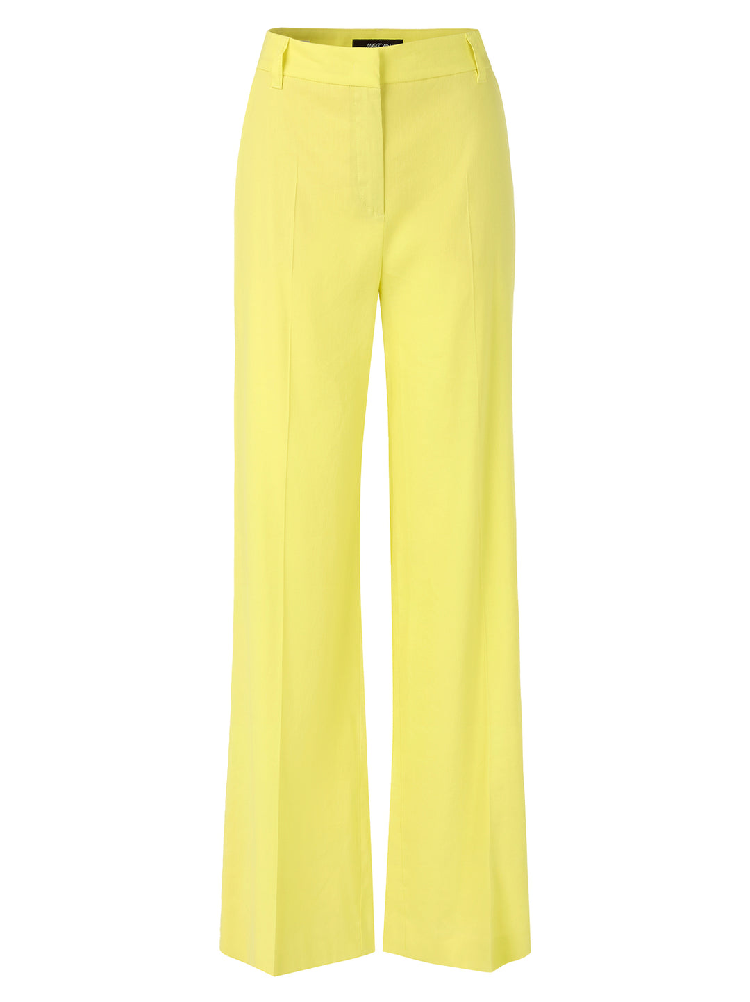 Marc Cain model WAUKEE met linnen-62% linnen, 35% viscose, 3% elastaan-DAMES BROEKEN-Geel