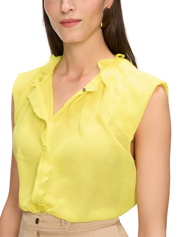 Marc Cain mouwloos topje-DAMES TOPS & BLOUSES-Geel
