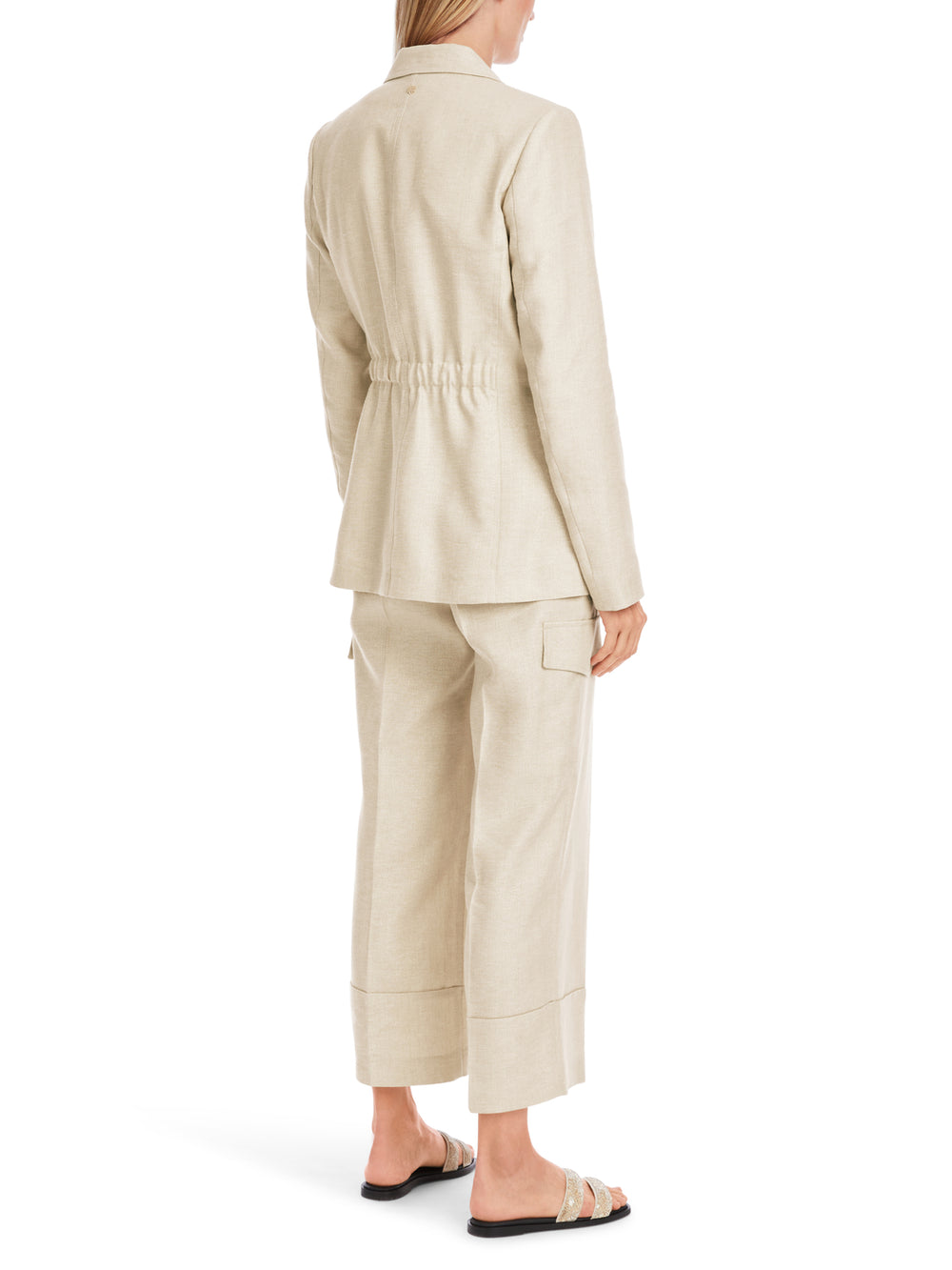 Marc Cain nauwsluitende blazer in utility-stijl-voering: 51% polyester, 49% elastomultiester<br />algemene: 68% linnen, 1