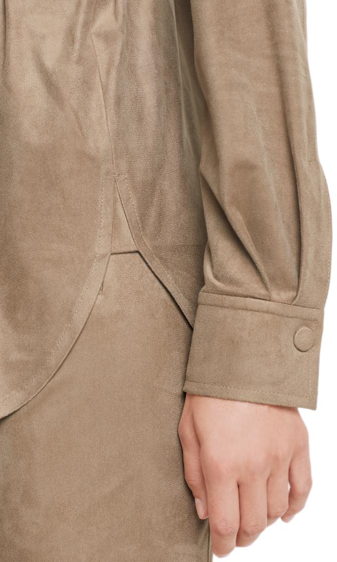 Marc Cain overhemd-90% polyester<br />10% elastaan-DAMES TOPS & BLOUSES-Bruin