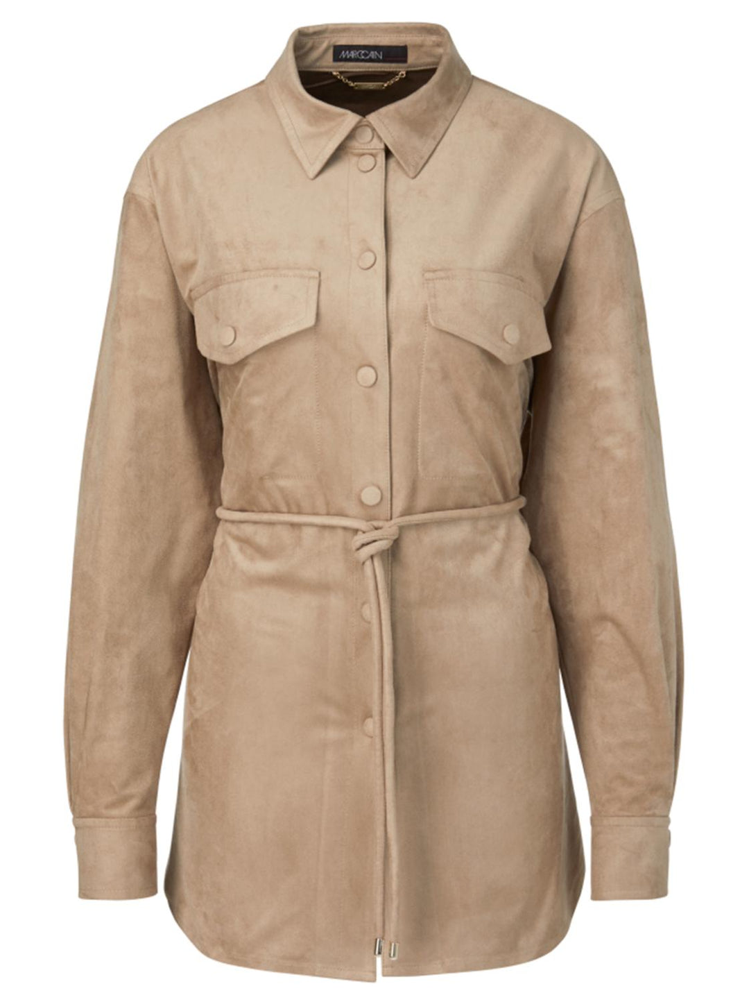 Marc Cain overhemd-90% polyester<br />10% elastaan-DAMES TOPS & BLOUSES-Bruin