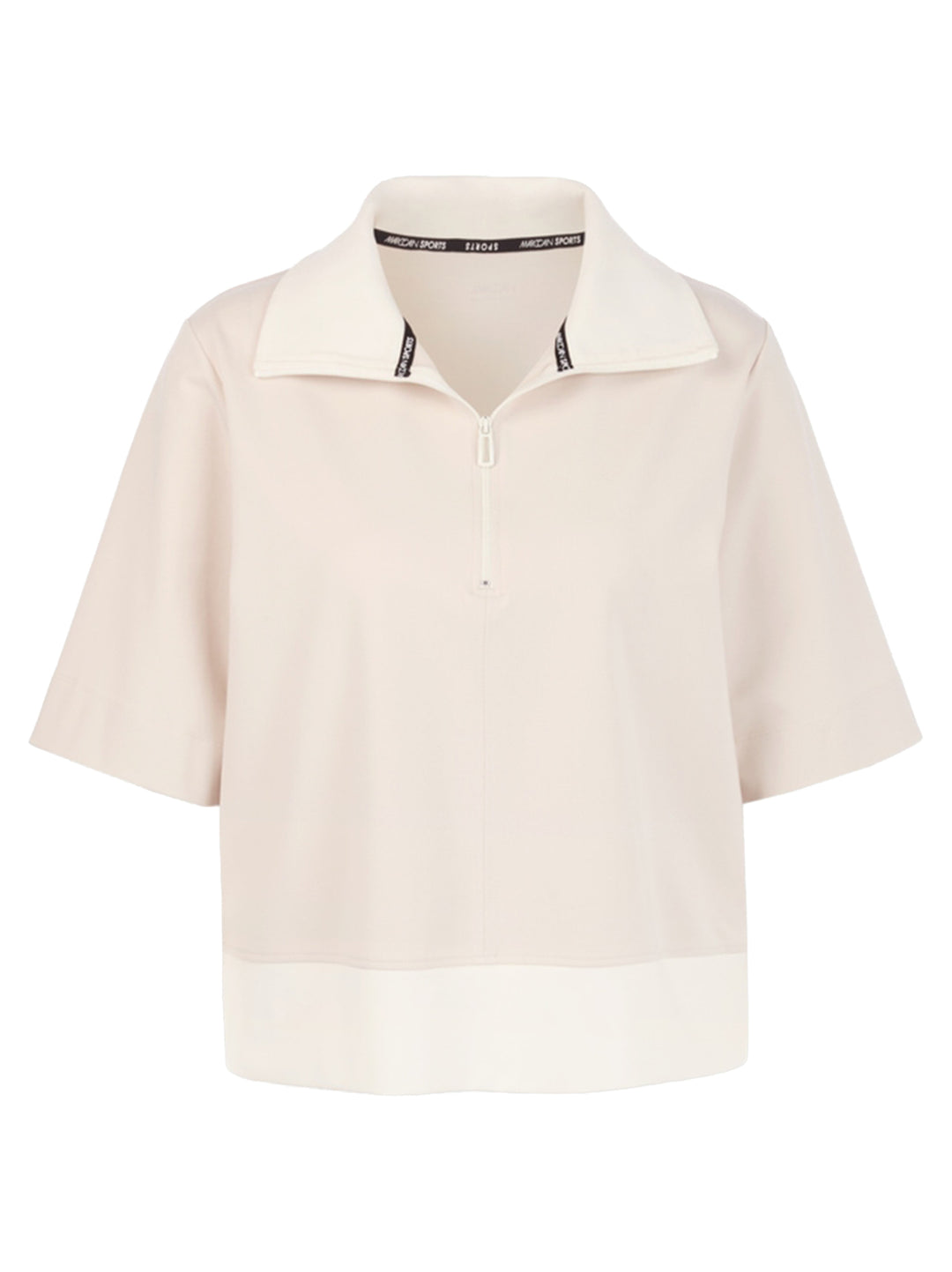 Marc Cain Oversized polo met troyerhals – Room-47% katoen, 47% modal, 6% elastaan-DAMES TOPS & BLOUSES-Room
