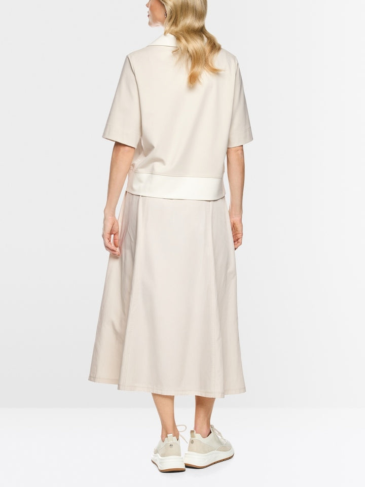 Marc Cain Oversized polo met troyerhals – Room-47% katoen, 47% modal, 6% elastaan-DAMES TOPS & BLOUSES-Room