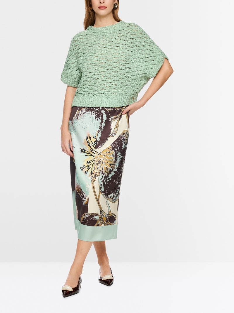Marc Cain Oversized trui Knitted Germany – Groen-42% polyamide, 34% katoen, 24% biologisch katoen-DAMES TRUIEN & VESTEN-G