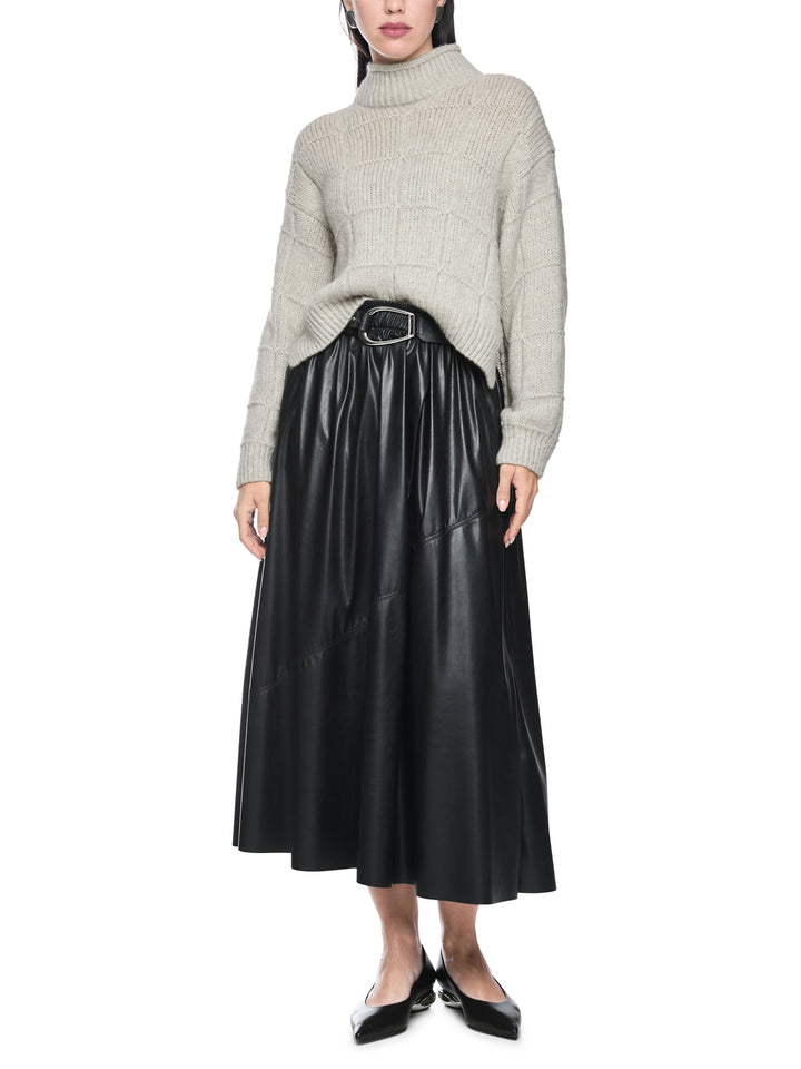 Marc Cain Oversized Trui met Col – Grijs-45% wol, 30% alpaca, 25% polyamide-DAMES TRUIEN & VESTEN-Grijs