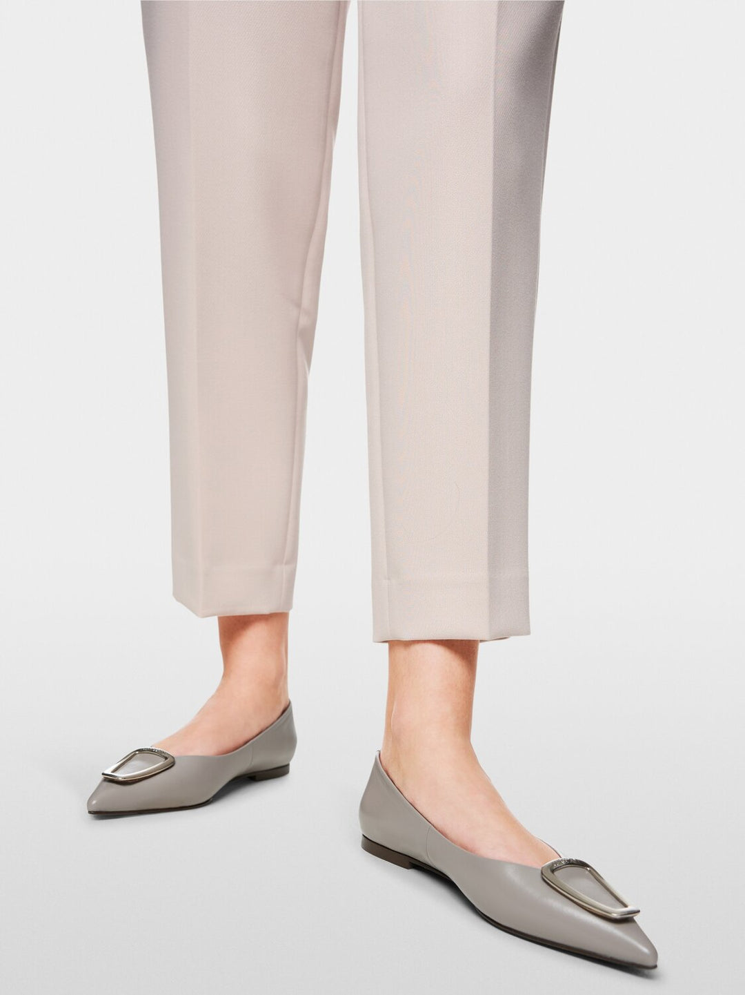 Marc Cain Pantalon Fordon – Light Desert Taupe-71% polyester, 22% viscose. 7% elasthaan -DAMES BROEKEN-Roze