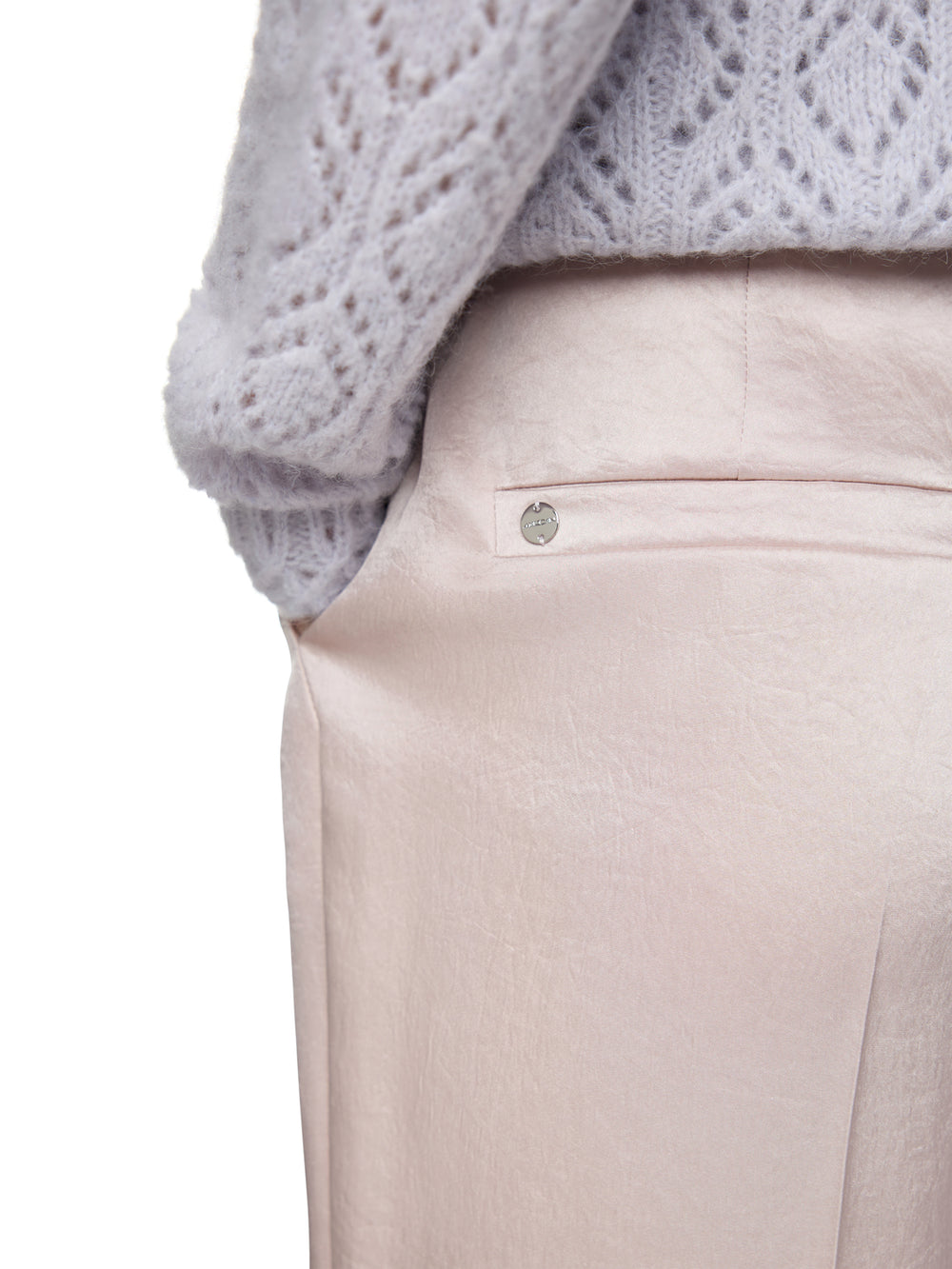 Marc Cain Pantalon – Roze-86% tri acetaat, 14% polyester-DAMES BROEKEN-Roze