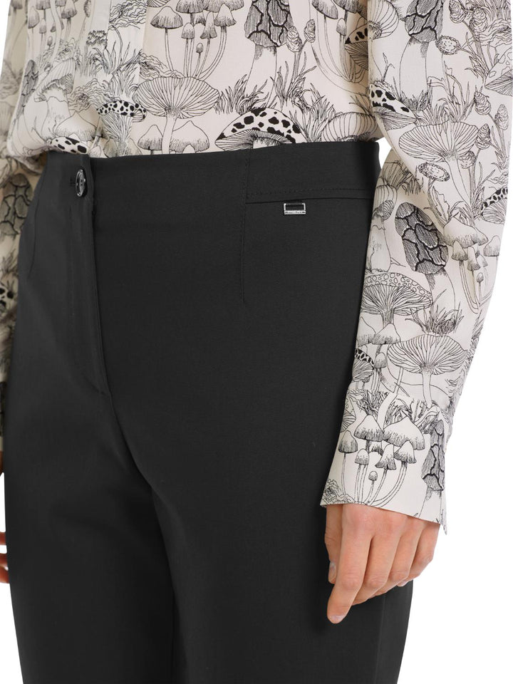 Marc Cain pantalon SPLIT-78% katoen, 17% polyamide, 5% elastisch-DAMES BROEKEN-Zwart