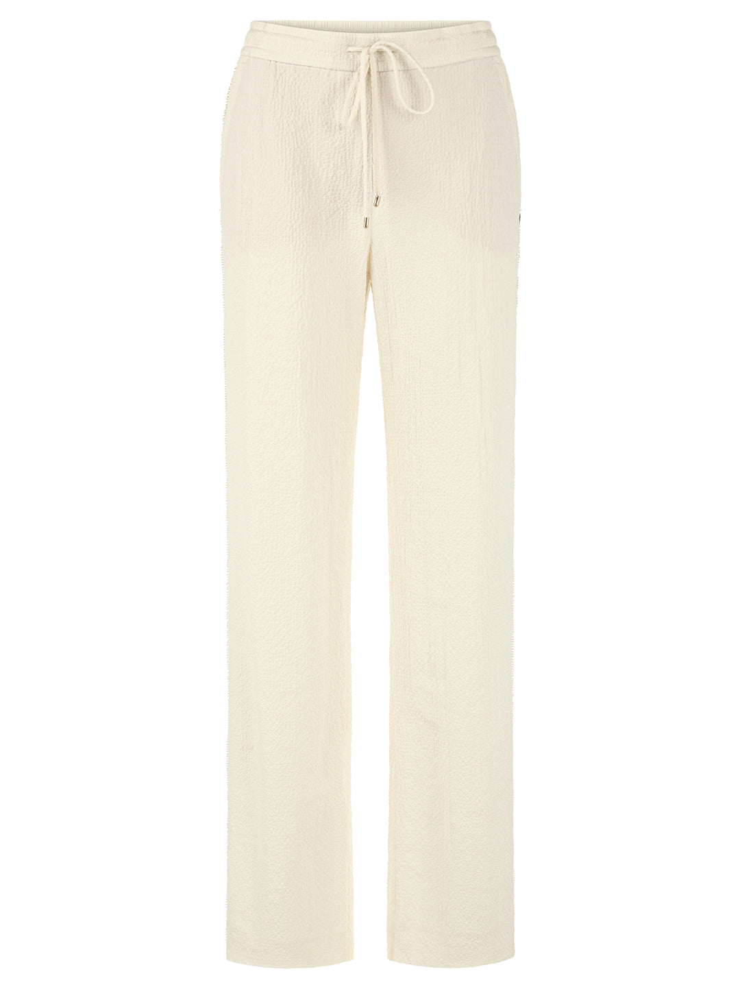 Marc Cain Pantalon WASHINGTON met structuur – Room-54% viscose, 45% polyester, 1% elastaan-DAMES BROEKEN-Room