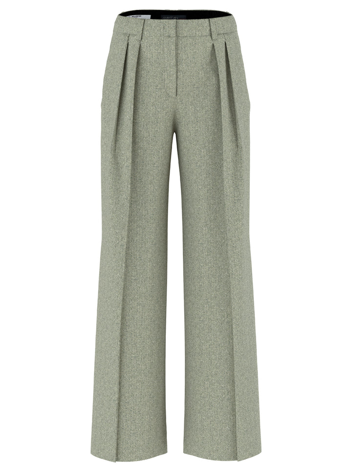 Marc Cain pantalon WICHITA in visgraatlook-voering: 51% polyester, 49% elastomultiester<br />alg.: 38% katoen, 27% wol, 1