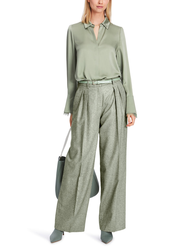 Marc Cain pantalon WICHITA in visgraatlook-voering: 51% polyester, 49% elastomultiester<br />alg.: 38% katoen, 27% wol, 1
