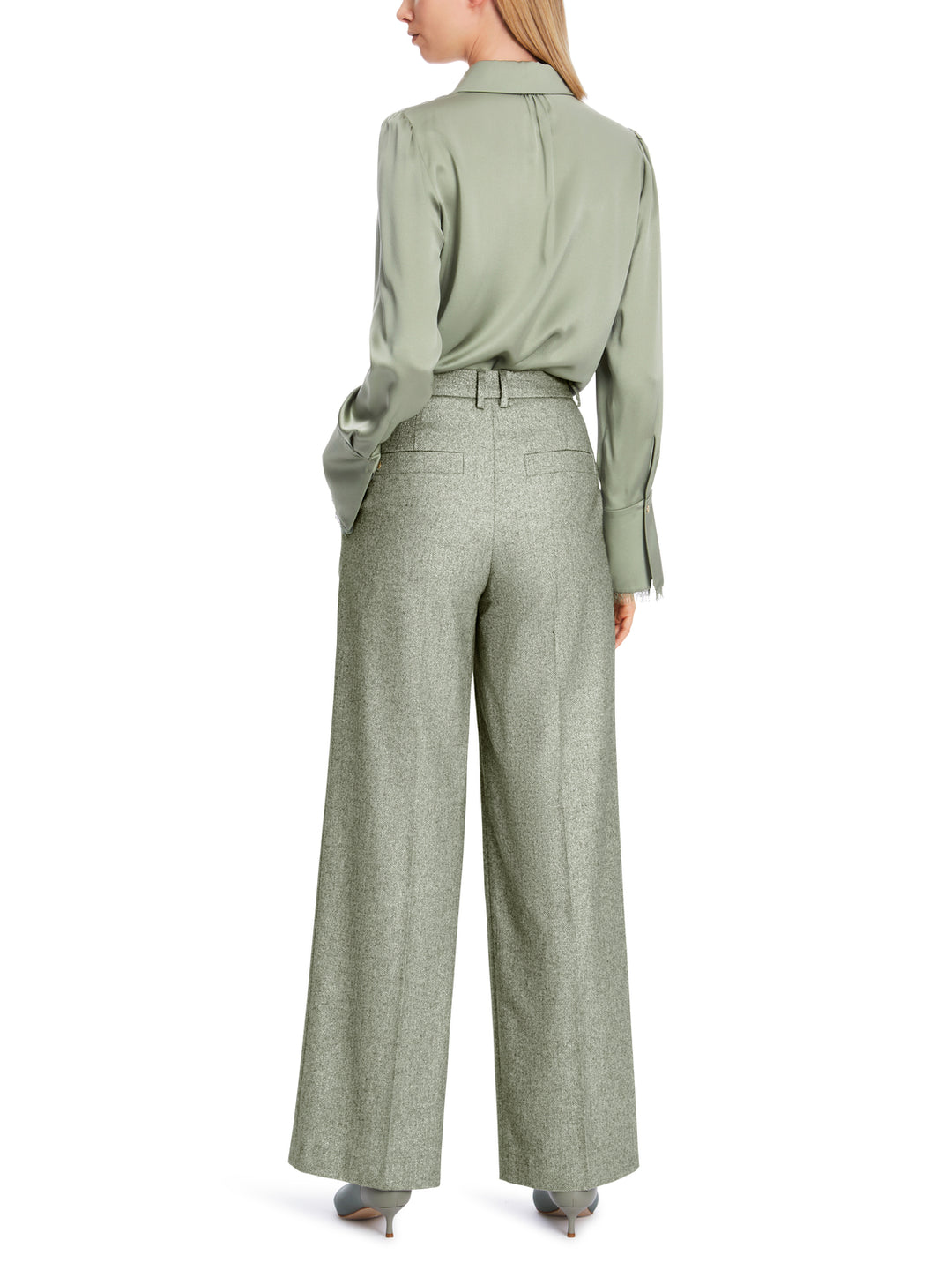 Marc Cain pantalon WICHITA in visgraatlook-voering: 51% polyester, 49% elastomultiester<br />alg.: 38% katoen, 27% wol, 1