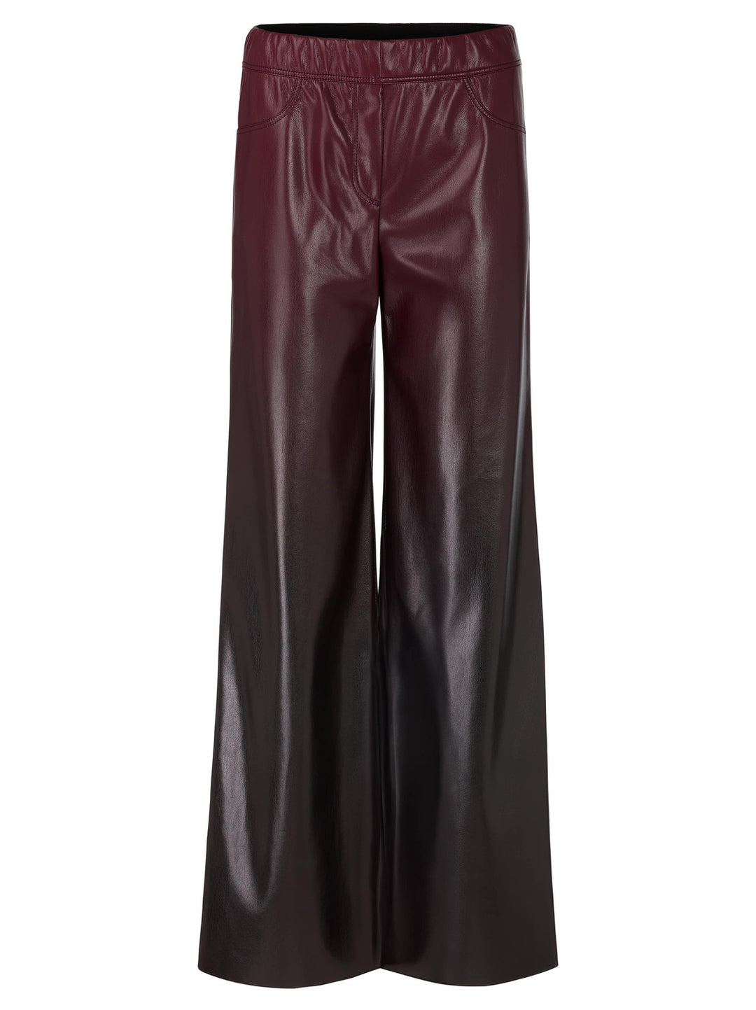 Marc Cain Pantalon Wide Fit WELKOM – Rood-100% polyester-DAMES BROEKEN-Rood