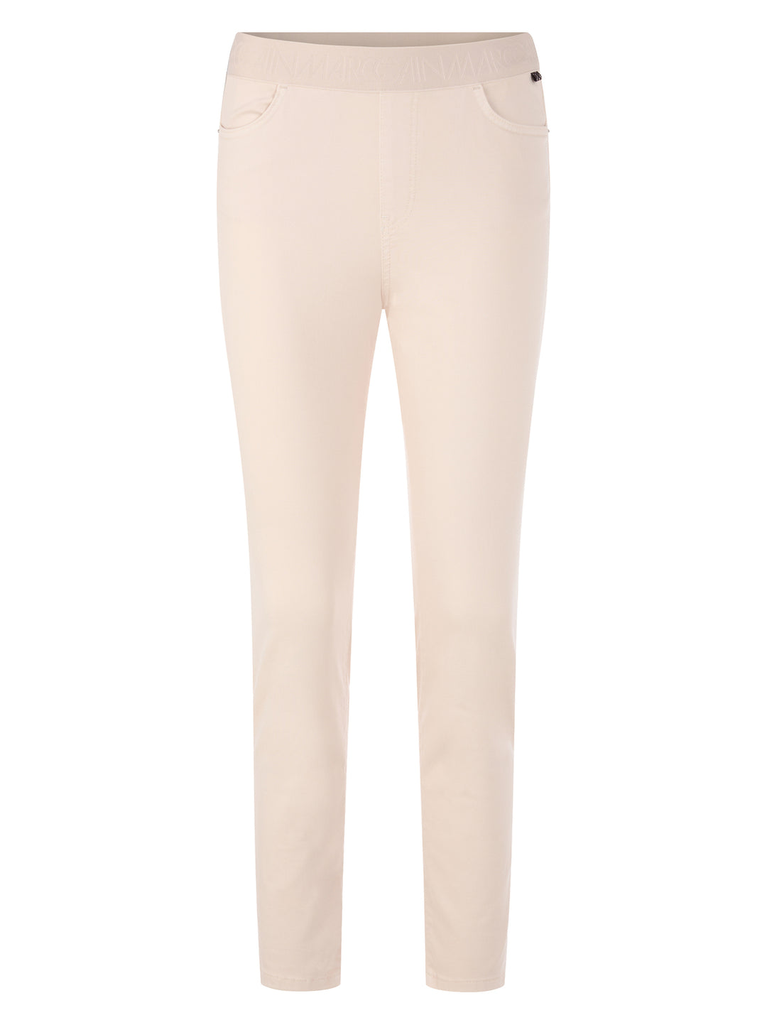 Marc Cain Pants – Beige Pantalon-85% katoen, 11% elastomultiest, 4% elastaan-DAMES BROEKEN-Beige