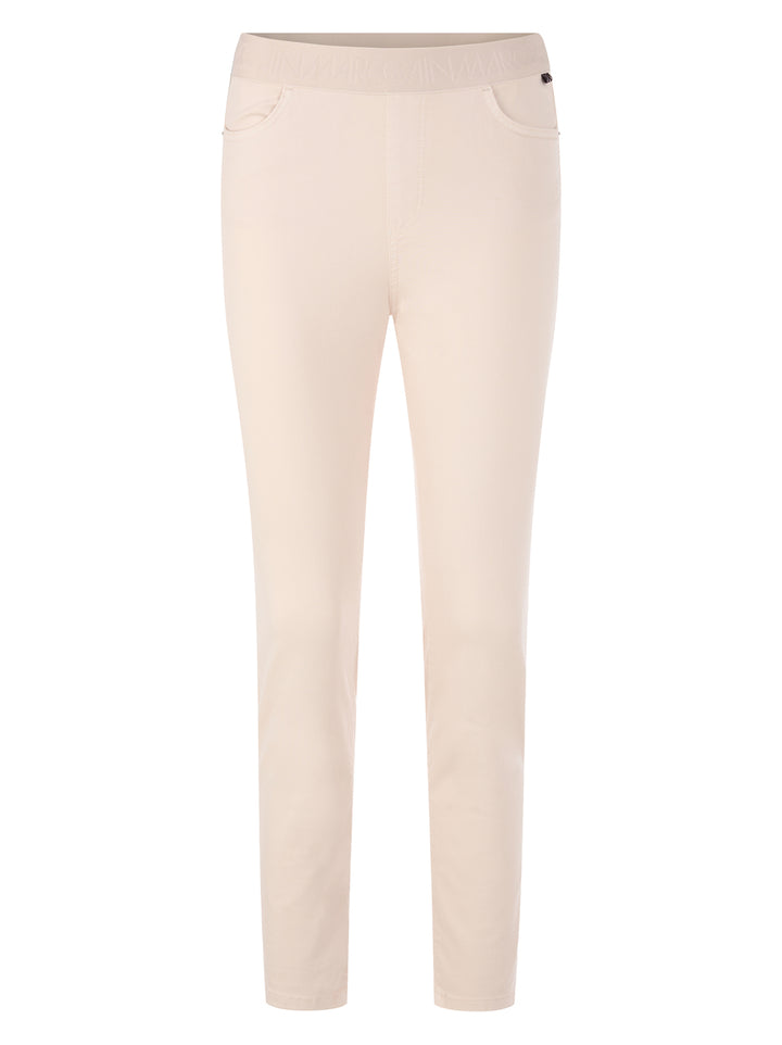 Marc Cain Pants – Beige Pantalon-85% katoen, 11% elastomultiest, 4% elastaan-DAMES BROEKEN-Beige