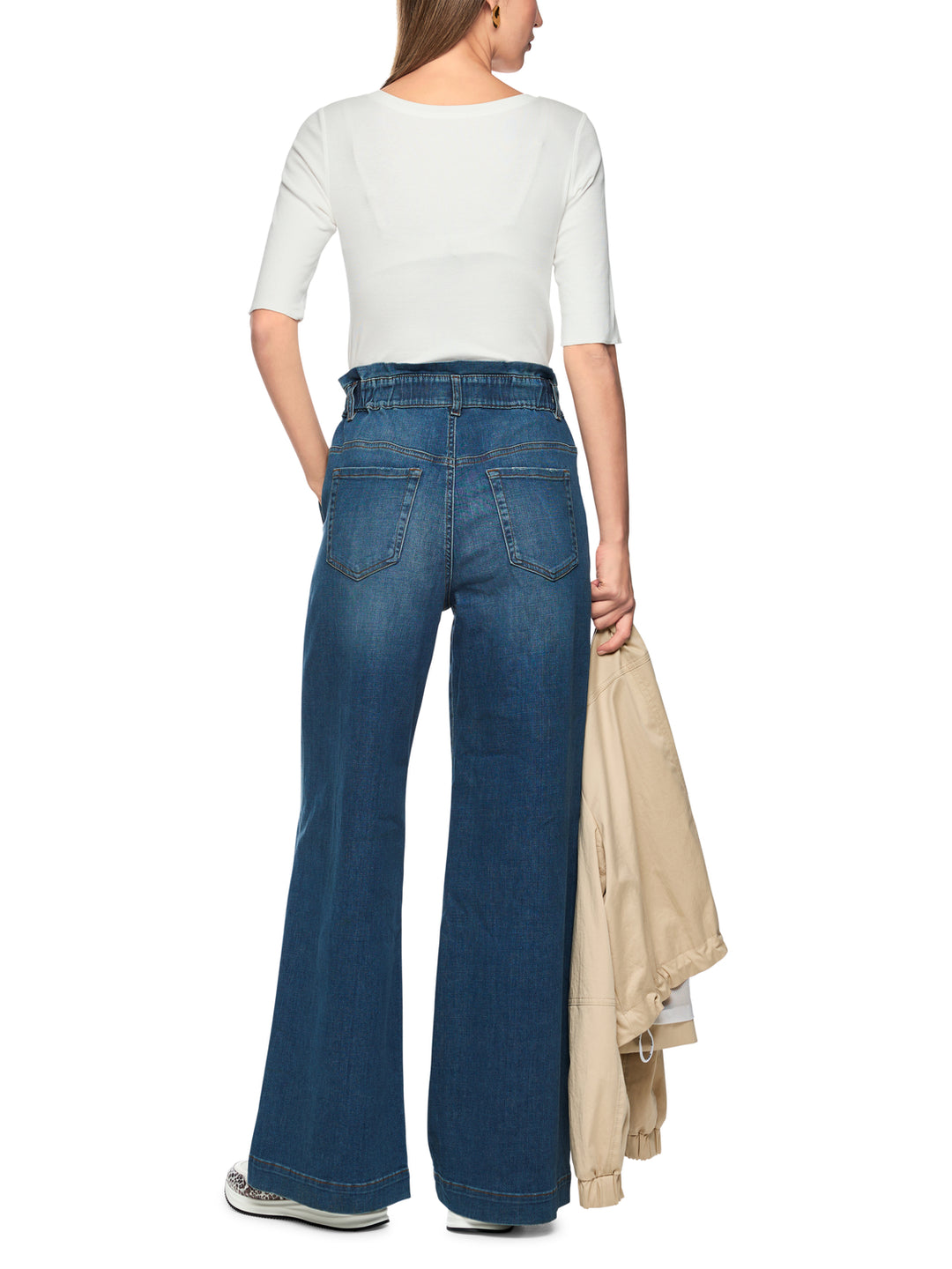 Marc Cain Pants – Jeans Blauw-98% katoen, 2% elastaan-DAMES BROEKEN-Blauw