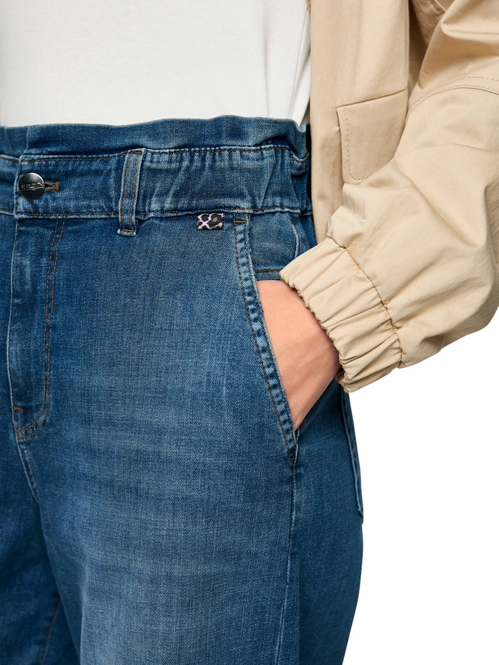 Marc Cain Pants – Jeans Blauw-98% katoen, 2% elastaan-DAMES BROEKEN-Blauw