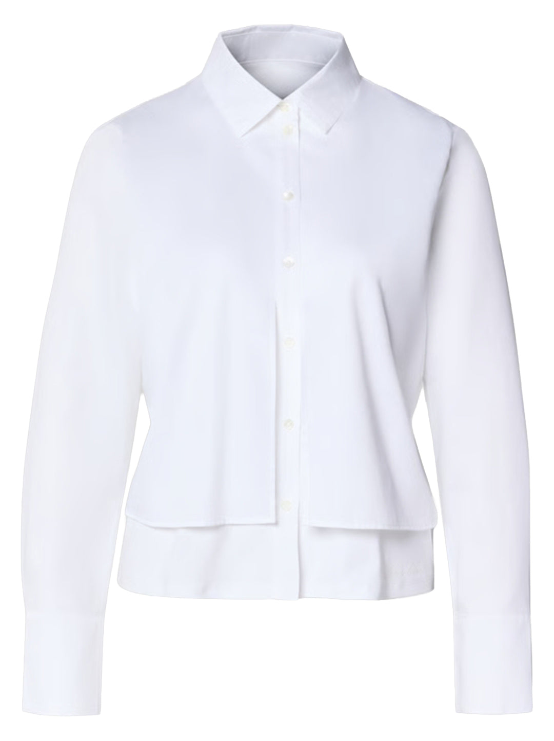 Marc Cain Poloshirt – Wit-95% katoen, 5% elastaan-DAMES TOPS & BLOUSES-Wit