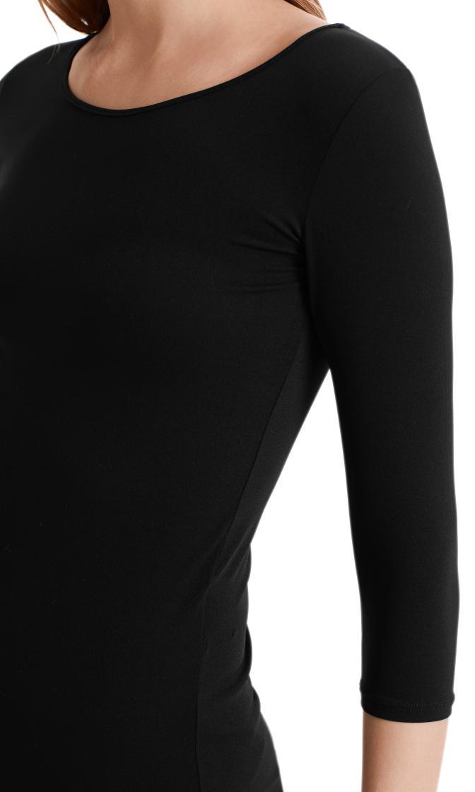 Marc Cain ragfijne longsleeve-alg.: 87% polyamide, 13% elastaan-DAMES TOPS & BLOUSES-Zwart