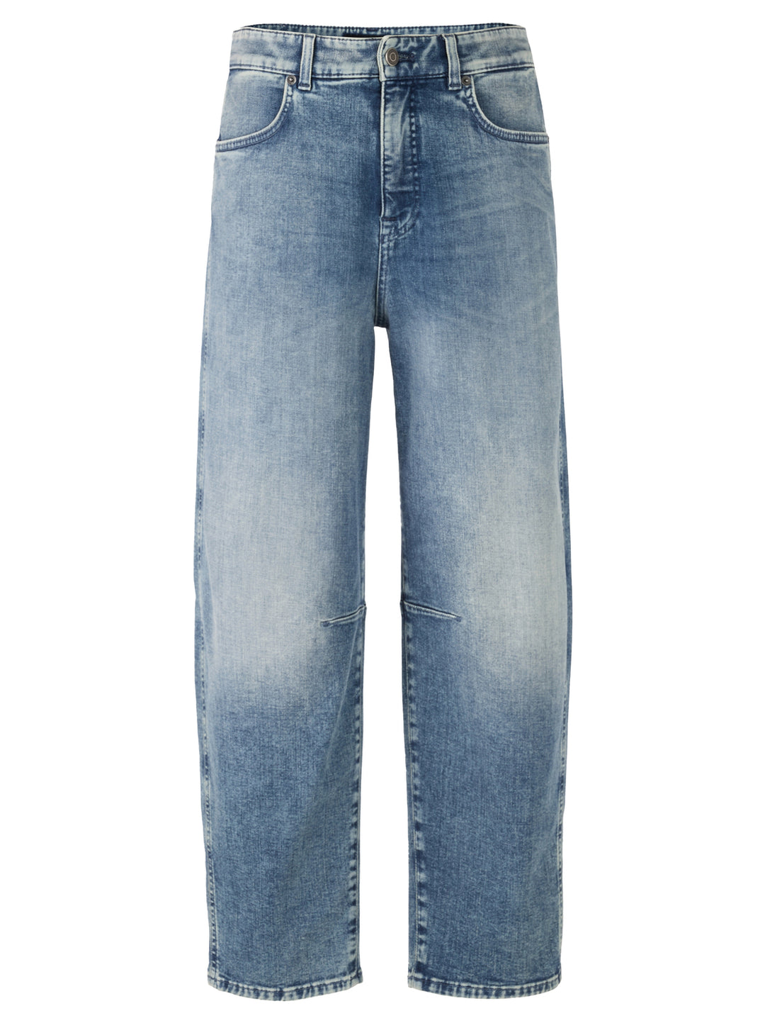 Marc Cain Relaxed Fit Jeans – Blauw-92% katoen (regeneratief), 6% elastomultiester, 2% elastaan<br />-DAMES BROEKEN-Blauw