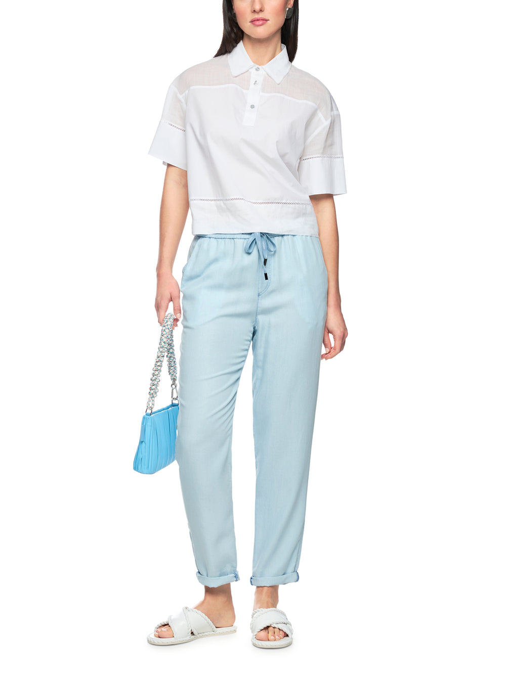 Marc Cain Rhodos 'Rethink Together' Jeans – Wit-100% lyocel-DAMES BROEKEN-Wit