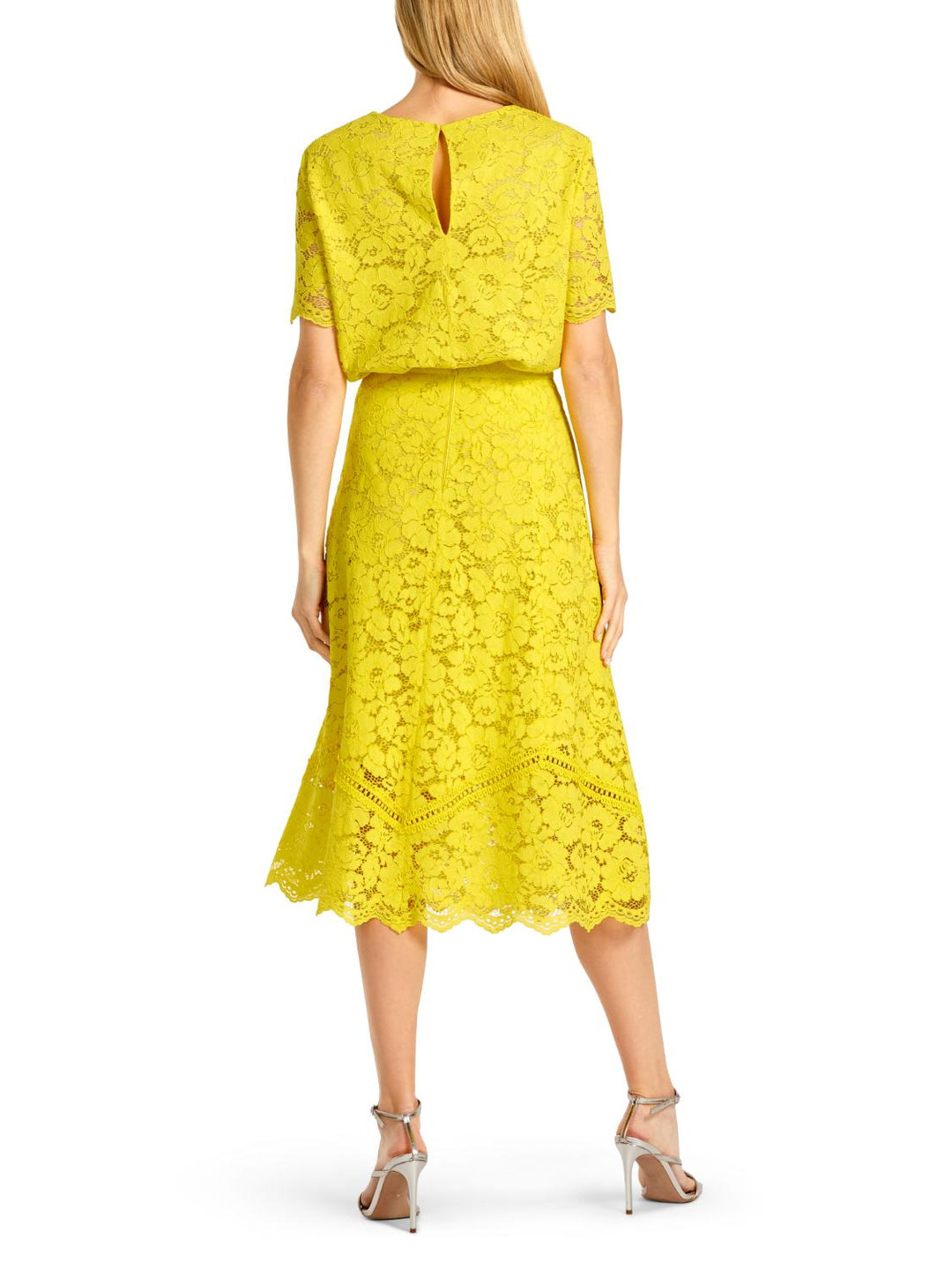 Marc Cain rok kanten stof-voering: 60% viscose, 40% katoen<br />alg.: 45% katoen, 33% polyamide, 22% viscose-DAMES ROKKEN-Geel