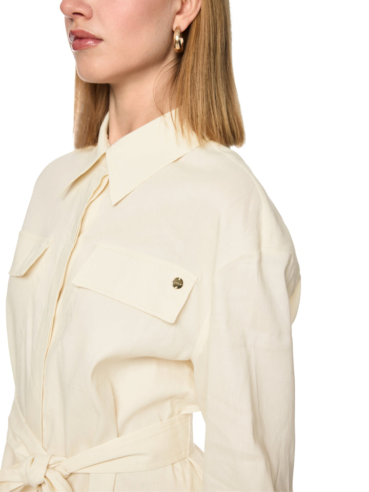 Marc Cain Safari blouse – Room-62% linnen, 35% viscose, 3% elastaan-DAMES TOPS & BLOUSES-Room