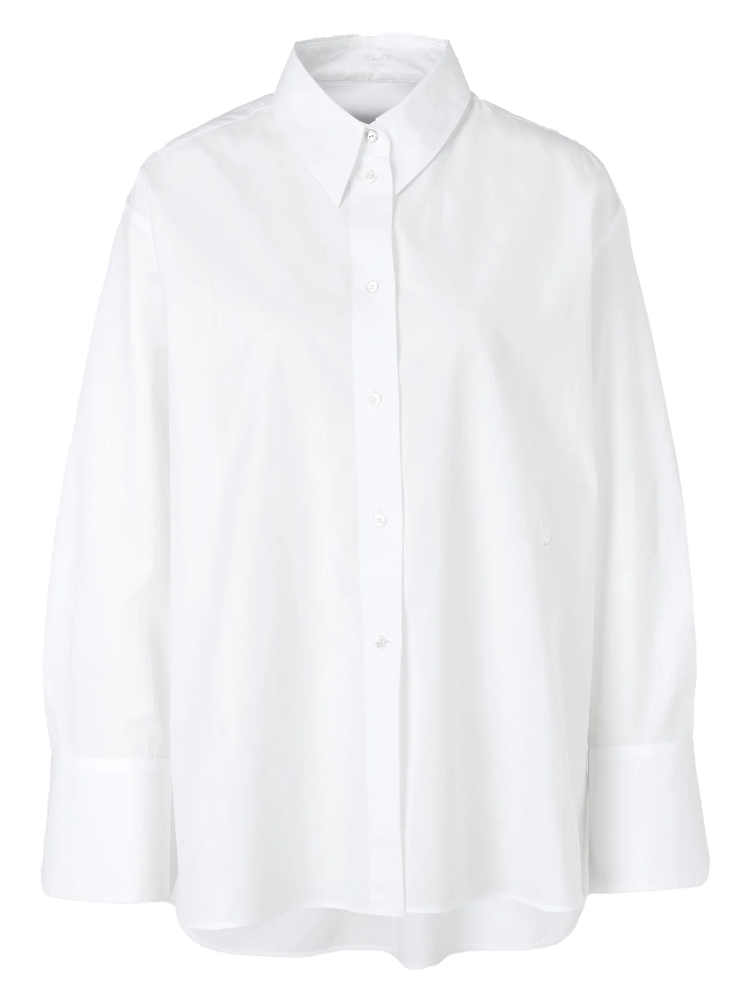 Marc Cain Shirt blouse met wikkeleffect-100% katoen-DAMES TOPS & BLOUSES-Wit