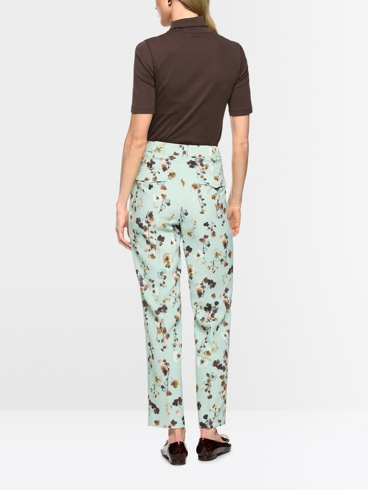 Marc Cain Shirt van stretchkatoen – Bruin-95% katoen, 5% elastaan-DAMES TOPS & BLOUSES-Bruin
