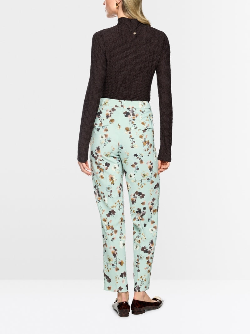 Marc Cain Shirt van stretchviscose – Bruin-97% viscose, 3% elastaan-DAMES TOPS & BLOUSES-Bruin