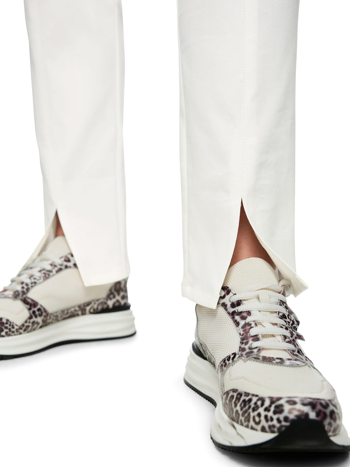 Marc Cain SIENA pantalon – Wit-50% katoen, 47% polyester, 3% elastaan-DAMES BROEKEN-Wit