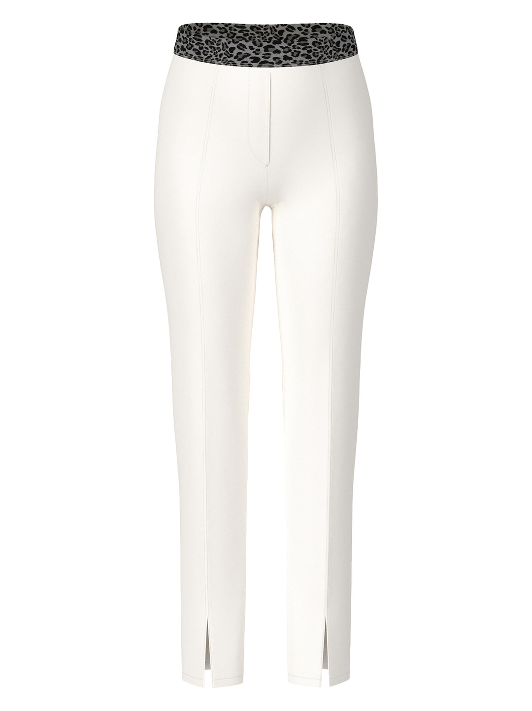 Marc Cain SIENA pantalon – Wit-50% katoen, 47% polyester, 3% elastaan-DAMES BROEKEN-Wit