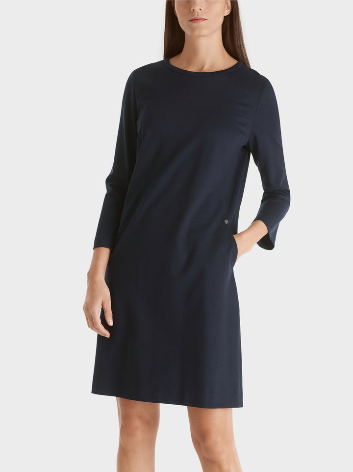 Marc Cain sportieve jurk blauw-Voering: 100% polyester<br />Rest: 69% viscose, 29% polyamide, 2% elastaan-DAMES JURKEN-Bl