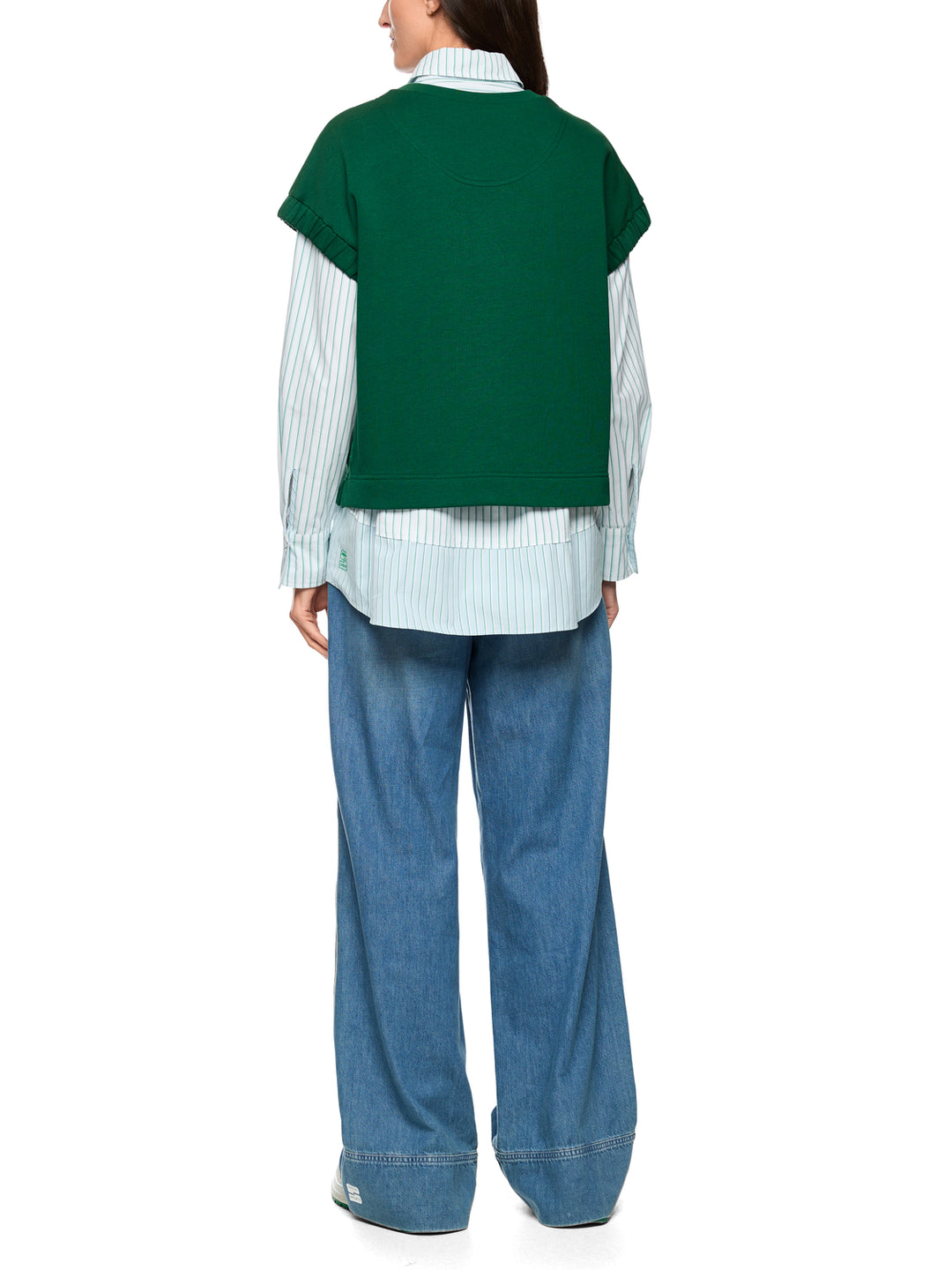 Marc Cain Sportieve T‑Shirt Korte Mouw – Groen-91% katoen, 9% polyamide-DAMES TOPS & BLOUSES-Groen