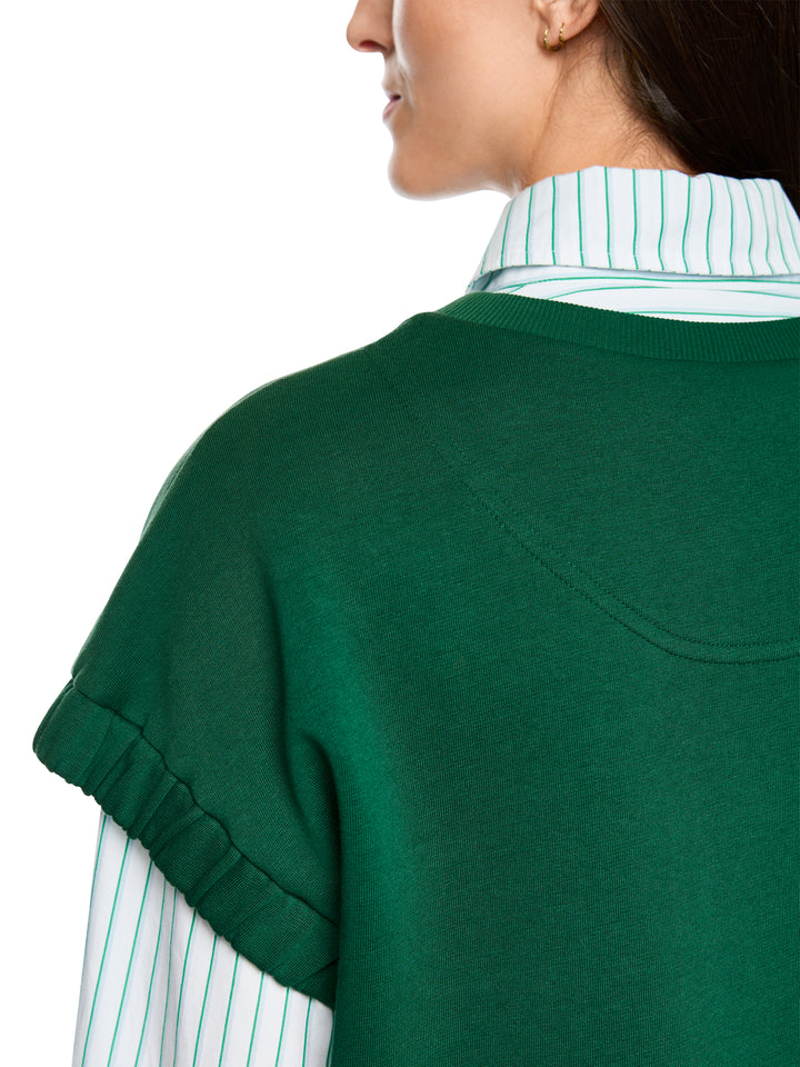 Marc Cain Sportieve T‑Shirt Korte Mouw – Groen-91% katoen, 9% polyamide-DAMES TOPS & BLOUSES-Groen