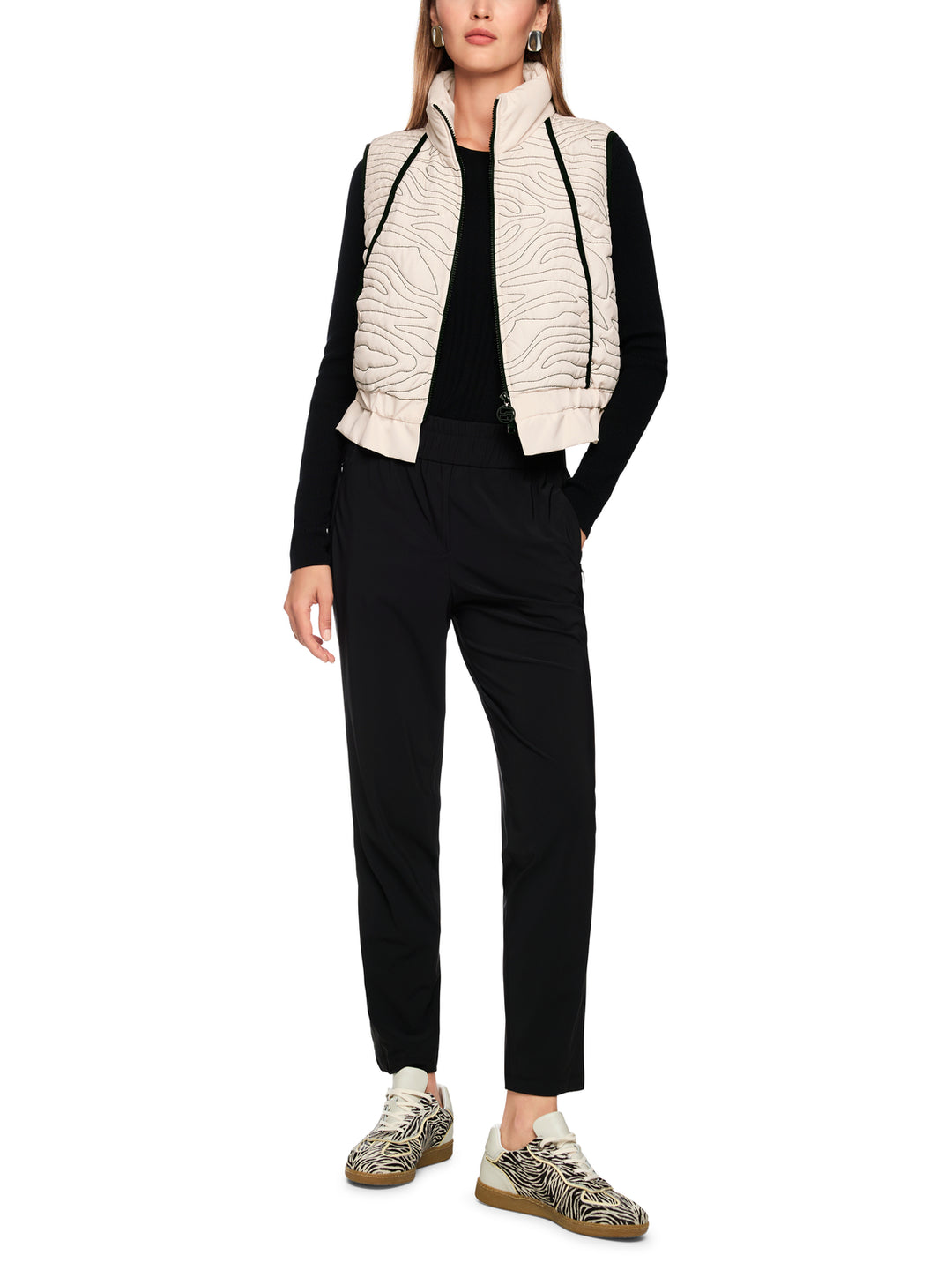 Marc Cain Sports – Beige Bodywarmer-100% polyester-DAMES JASSEN & JACKS-Beige