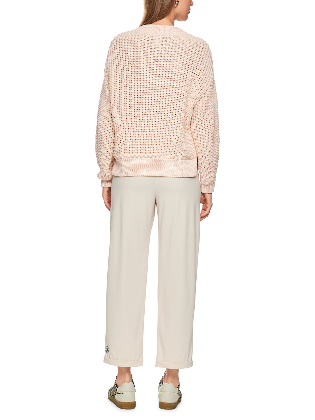 Marc Cain Sports – Beige Gebreide Trui-59% katoen, 41% polyamide-DAMES TRUIEN & VESTEN-Beige