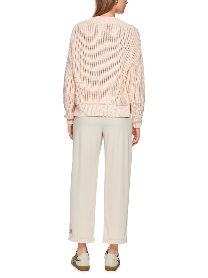 Marc Cain Sports – Beige Gebreide Trui-59% katoen, 41% polyamide-DAMES TRUIEN & VESTEN-Beige