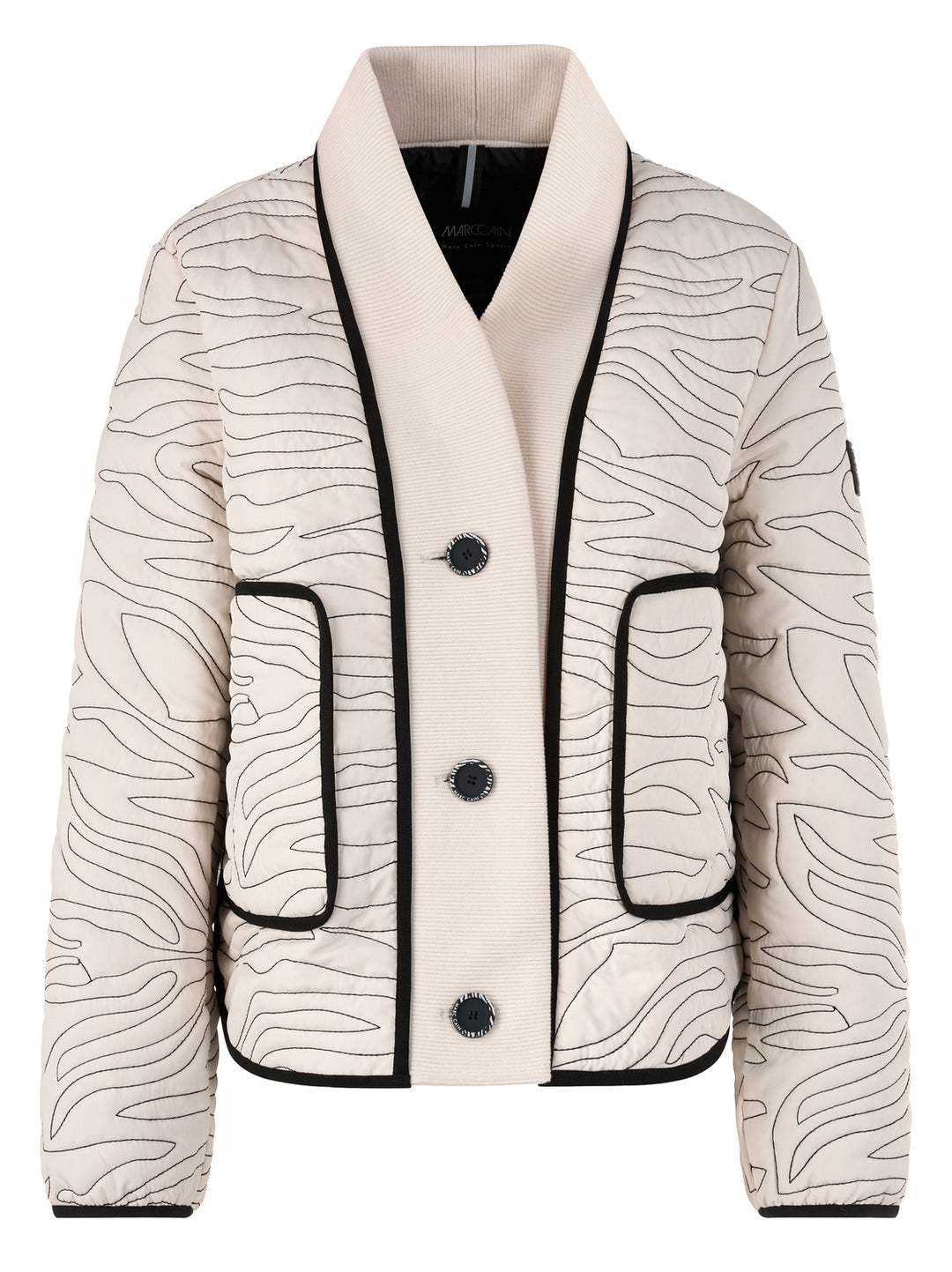 Marc Cain Sports – Beige Sportief Jack-100% polyester-DAMES JASSEN & JACKS-Beige