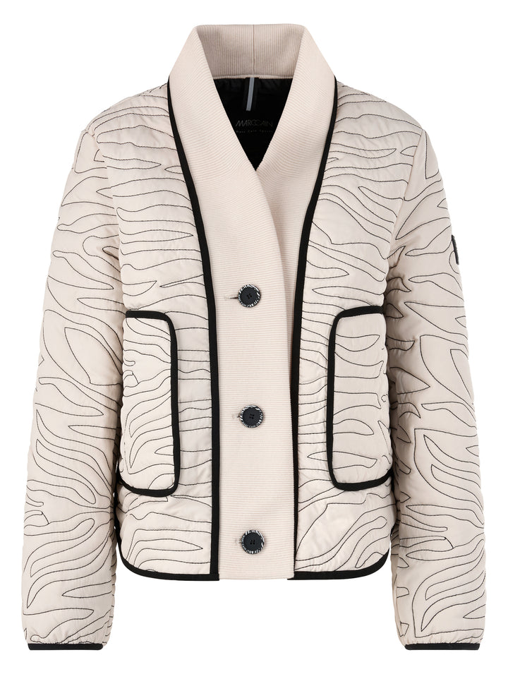 Marc Cain Sports – Beige Sportief Jack-100% polyester-DAMES JASSEN & JACKS-Beige