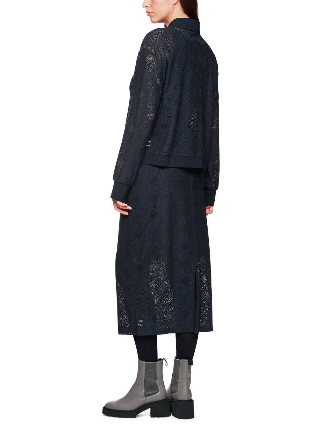 Marc Cain Sports Blouse Lange Mouw – Blauw-93% polyamide, 7% elasthaan-DAMES TOPS & BLOUSES-Blauw